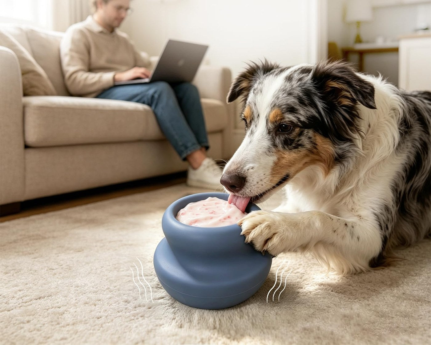 Slow down snack time. Speed up the tail wags.